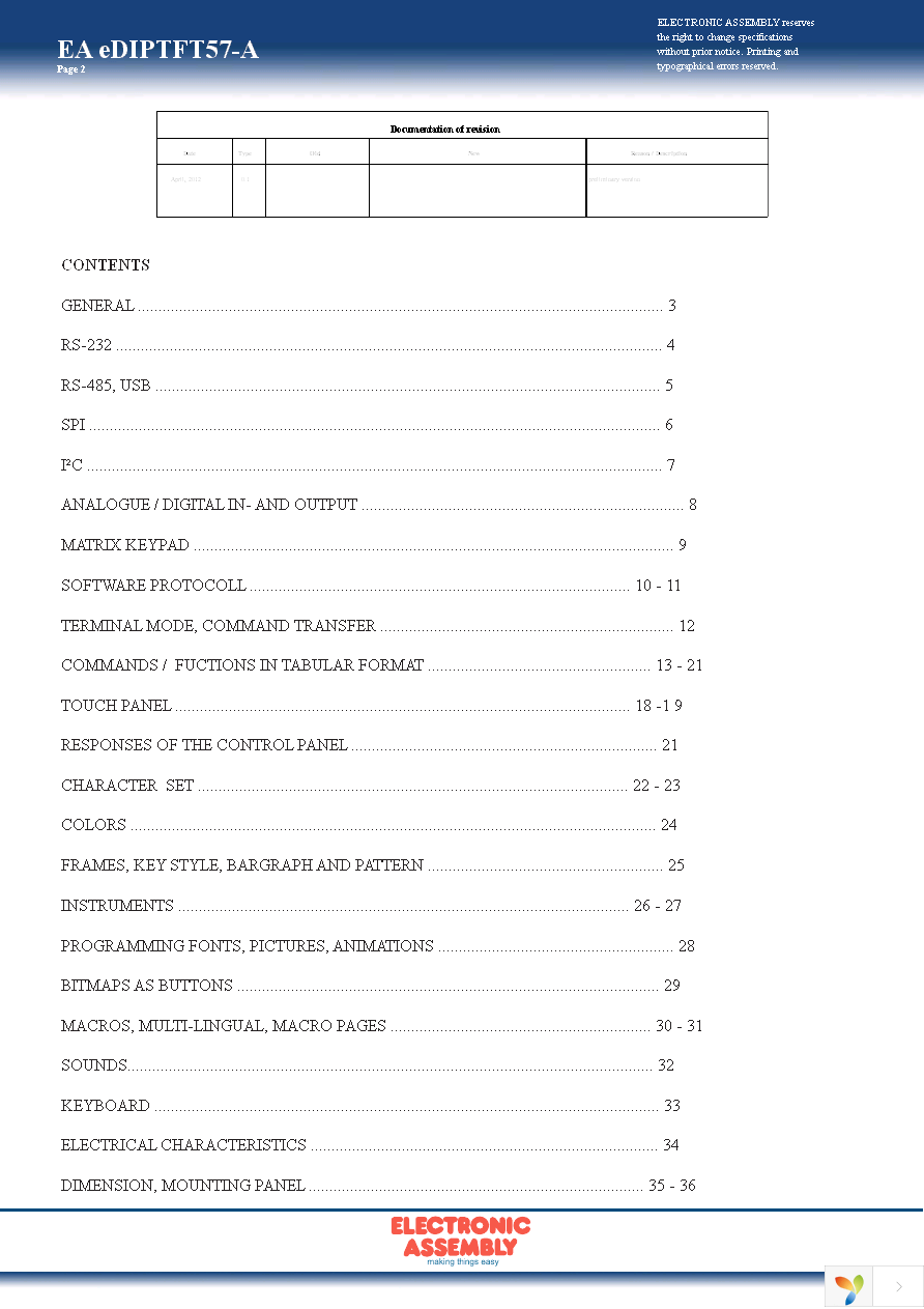 EA 0FP641-57SW Page 2